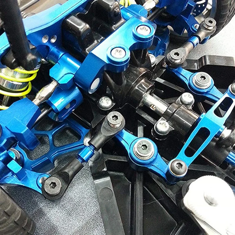2 комплекта рулевого механизма для TAMIYA TT02/TT02B/TT02T красный и синий|Детали