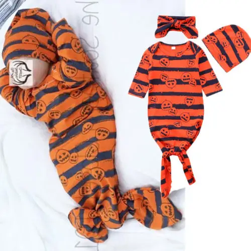 Одежда для маленьких мальчиков и девочек на Хэллоуин новорожденных одежда сна