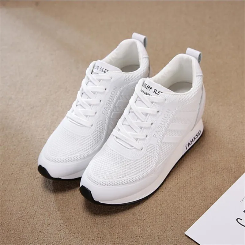 Женские кроссовки на танкетке AGUTZM весенние дышащие из сетчатого материала