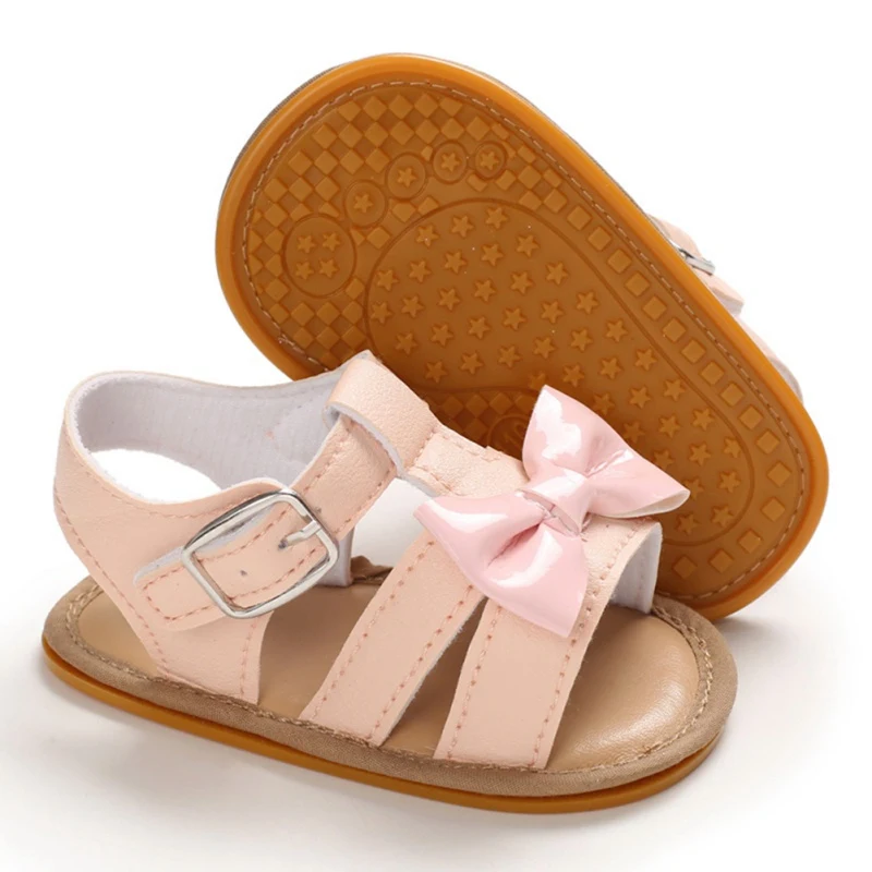 

Toddler Princess Sandals Summer Kids Rubber Soft Bottom Anti skid Baby Girl Shoes Newborn Pure Color Casual Sandalias