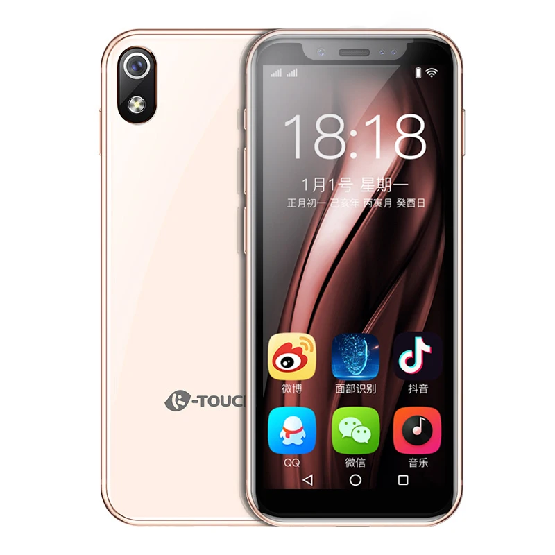 i9 Pink Маленький смартфон K-TOUCH I9 3,5 дюймов 3 Гб 32 г Face ID Android 8,1 2 Гб 16 Гб карманный мини Ультратонкий Роскошный телефон для мальчиков - Цвет: i9 Pink