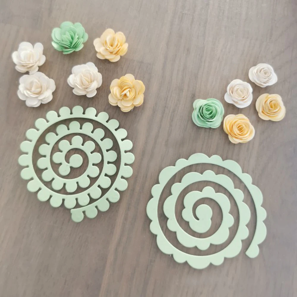 

Spiral Flower Metal cutting Die cutting Mould scrapbook Decoration embossed Photo album Decoration Card making DIY Handicrafts