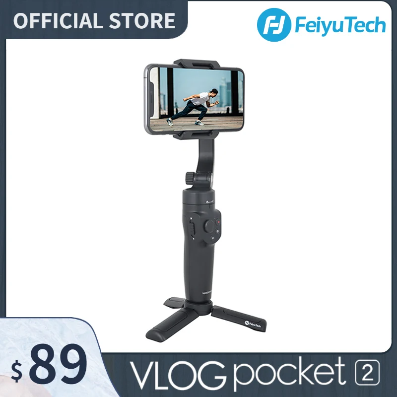feiyutech official vlog pocket 2 mini handheld smartphone gimbal stabilizer selfie stick for iphone 13 12 11 xshuaweisamsung free global shipping