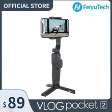 FeiyuTech Official VLOG Pocket 2 MINI Handheld Smartphone Gimbal Stabilizer selfie stick for iPhone 13 12 11 XS,HUAWEI,Samsung