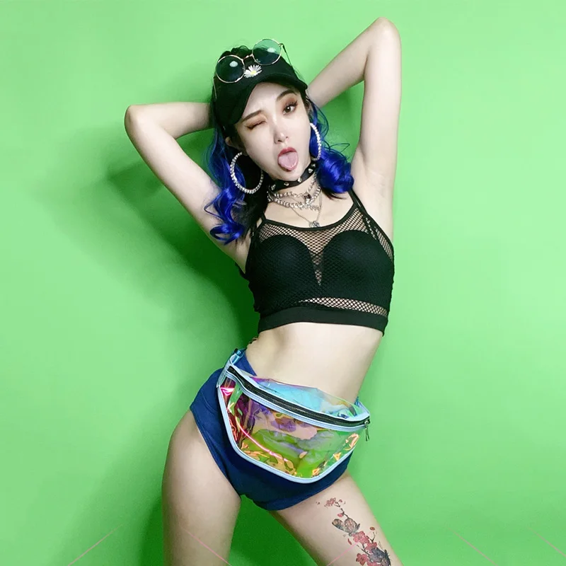 

Новый модный бренд Джаз сценический костюм бар Ds сценический костюм сетки перспектива топы джинсы костюм для ночного клуба певица одежда в ...