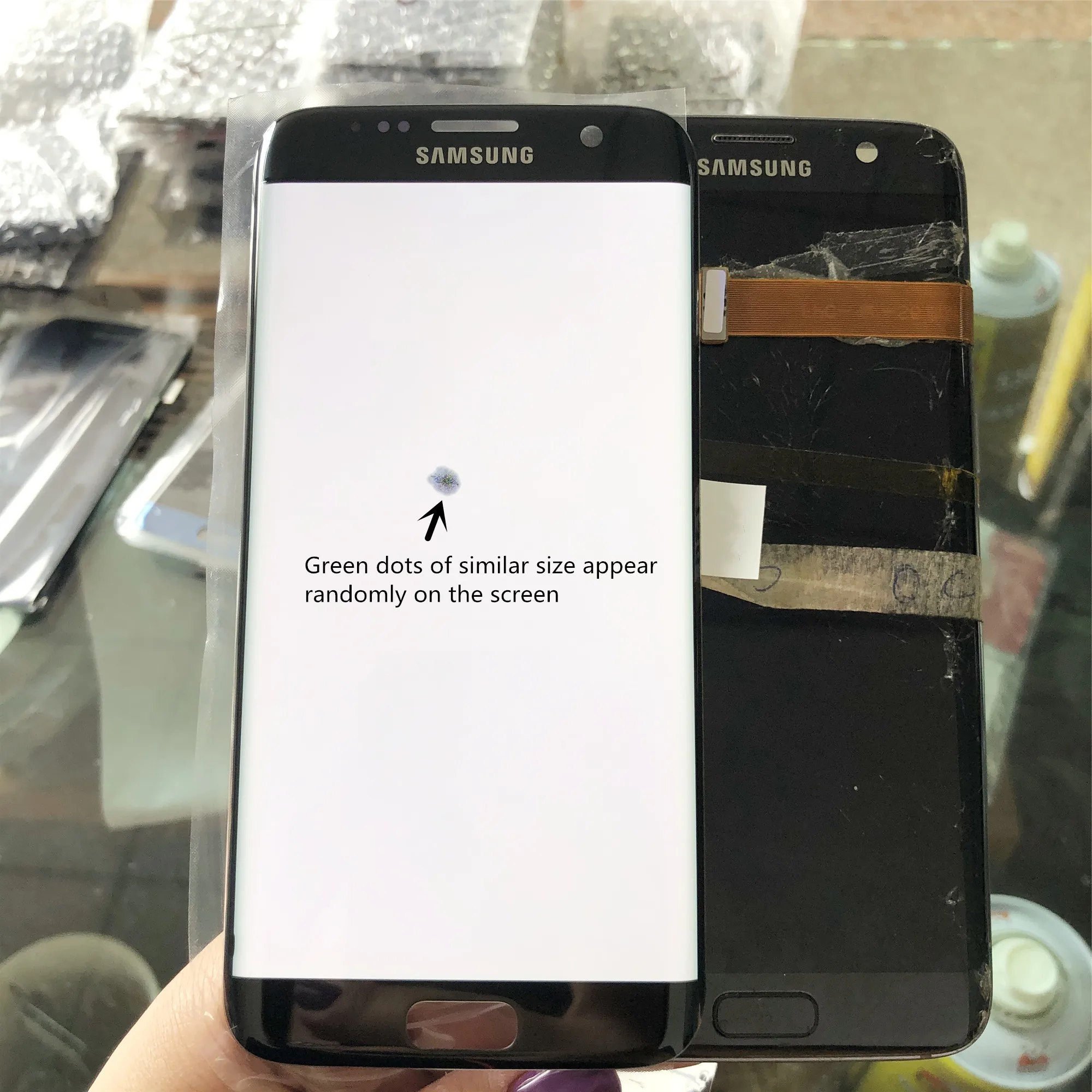 ЖК дисплей 5 дюйма для Samsung Galaxy S7 edge LCD G935 SM G935F с средней точкой оригинальный Amoled и