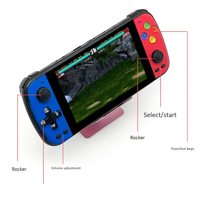 

X5 Handheld Game Console, 128 Bit Retro Game Player with FC Games 5.1-Inch Color Screen,for Kids and Adult