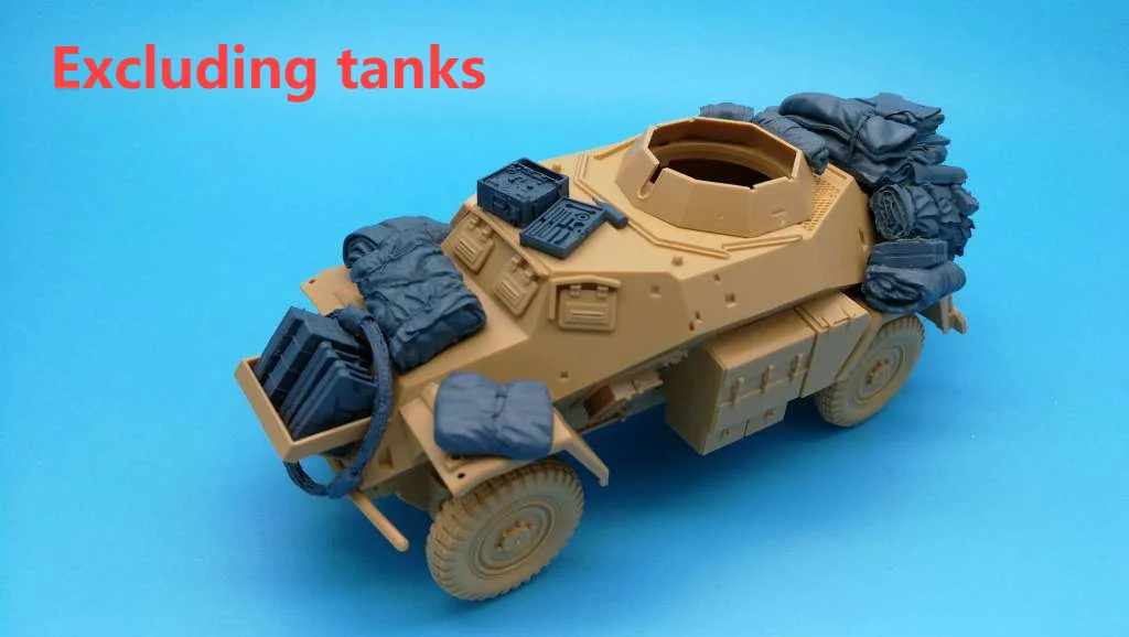 

1:35 scale resin die-casting armored vehicle parts modification does not include the unpainted model of the car 35871
