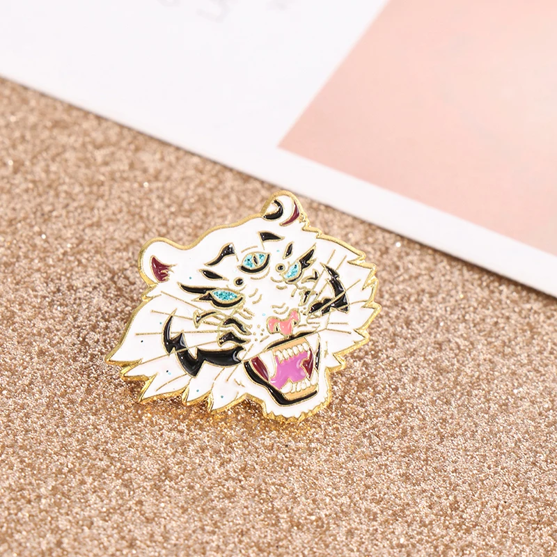 Винтажные броши в форме головы пятнистого леопарда и тигра брошь виде животного