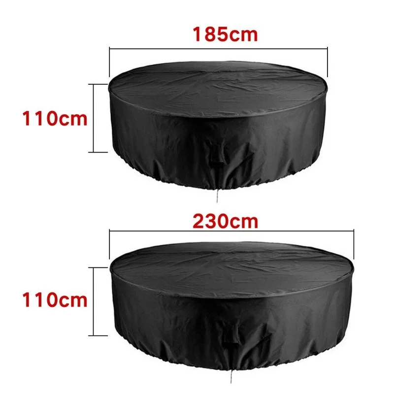 Outdoor Garden Terrace Large Round Waterproof Furniture Protective Cover Table and Chair Set Dust |