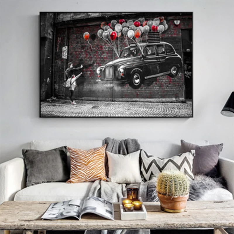 Modern street abstract graffiti art decoration painting wall pictures for living room canvas | Дом и сад