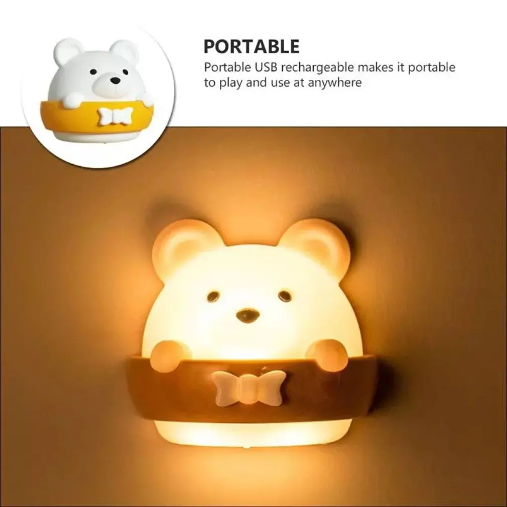 

Adorable LED Night Light Remote Control Night Lamp Creative Little Bear Shaped Night Light Bedroom Night Lamp LED Night Lamp