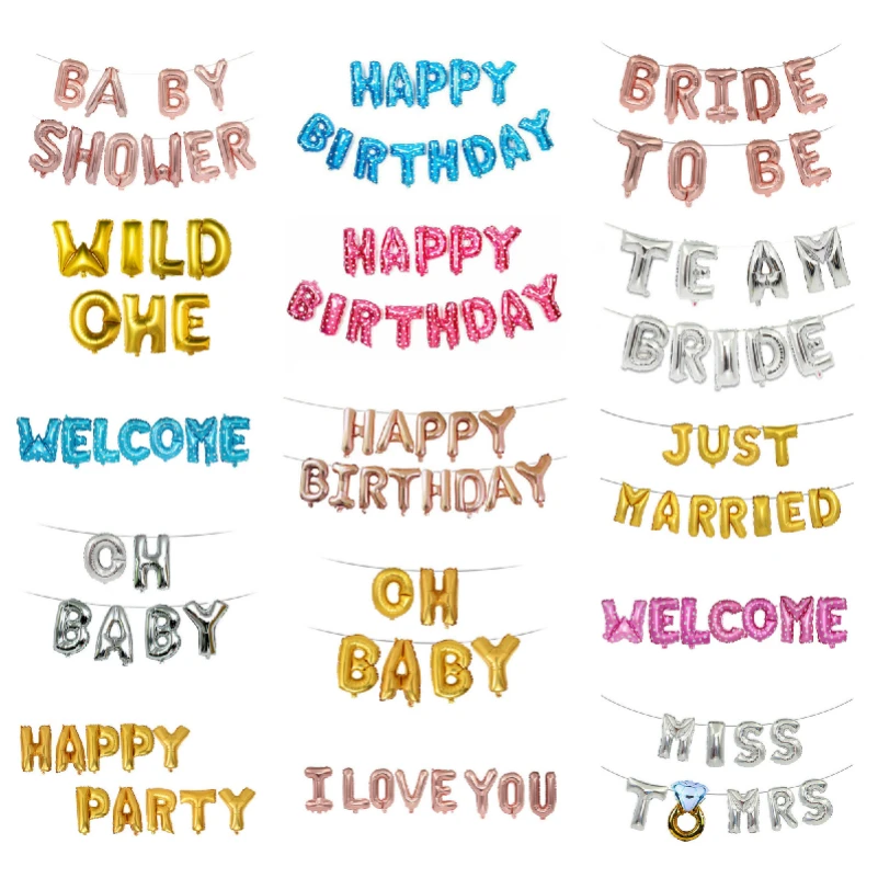 Шары с цифрами 16 дюймов цифры имя золотые буквы воздушные шары свадебные