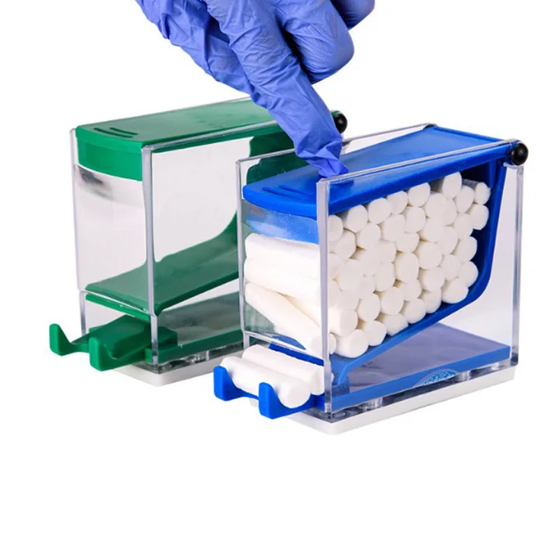 

Dental Orthodontic Dentist Cotton Roll Dispenser Press Type Box