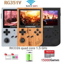 anbernic rg351v 5000 classic games rk3326 handheld game player portable retro mini game console ips wifi online combat game gift
