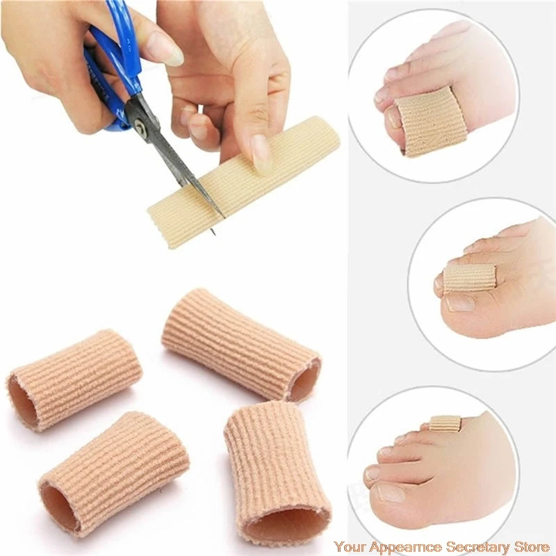 

10CM Foot Pain Relief Guard for Feet Care insoles Cover Finger Toe Separator Fabric Gel Tube Bandage Calluses Protector Tools