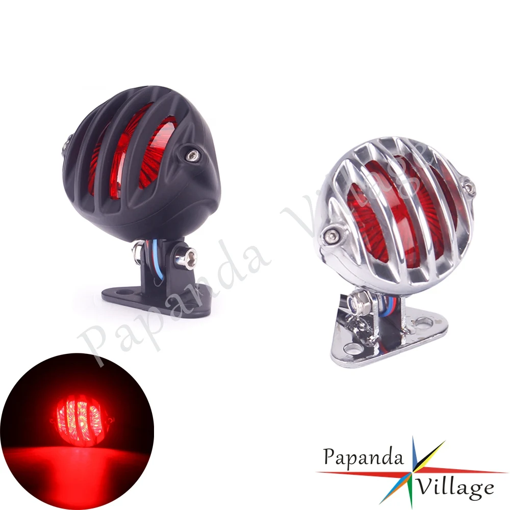 

Motorcycle LED Tail Brake Light Retro Bates Rear Lamp for Honda Cafe Racer XS650 Chopper Scrambler Grill Microphone Taillight