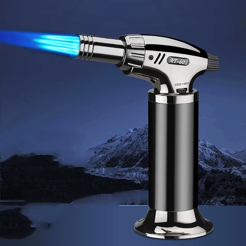 

Ветрозащитная Зажигалка Jet Turbo, многоразовая газовая зажигалка для сигар, пистолет-распылитель, мощная металлическая зажигалка для кухни и барбекю