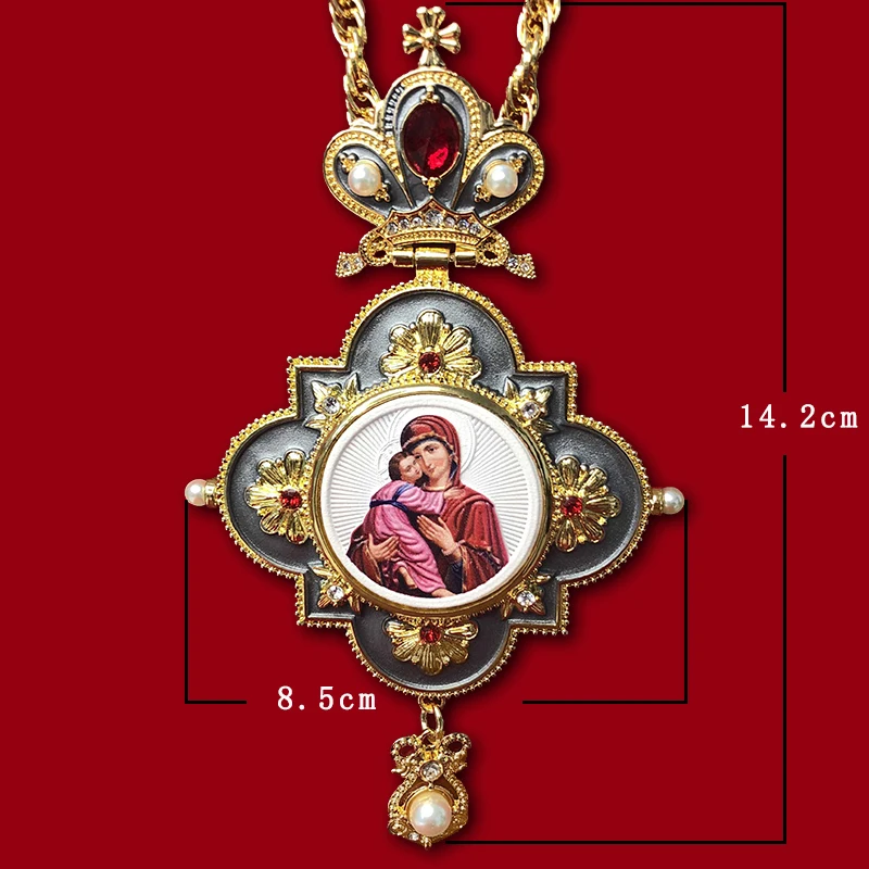 Цепочка с кулоном в виде Креста Иисуса для Девы Марии длинное ожерелье круглой