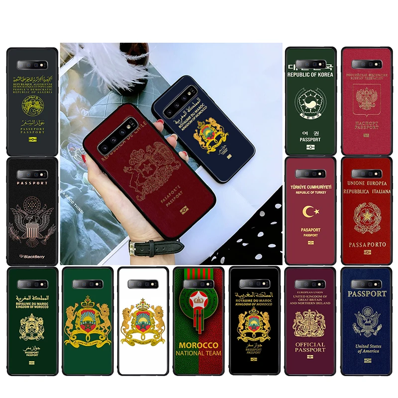 

Algeria Morocco Chile Turkey Italy Ireland Passport Phone Case For Samsung S23 S20 Ultra S20 Plus S22 Plus S21 Plus Note20
