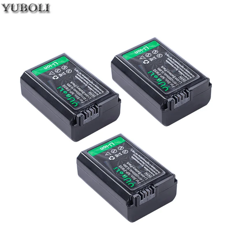 3battery Лидер продаж 7,4 v 2000 мА/ч, NP-FW50 NP FW50 NPFW50 аккумуляторная батарея для зарядки Ноута и сотового телефона sony Alpha 7 a7 7R a7R фотоаппаратов моментальной печати 7S a7S a3000 a5000 a6000 NEX-5N 5C A55 - Цвет: 3battery