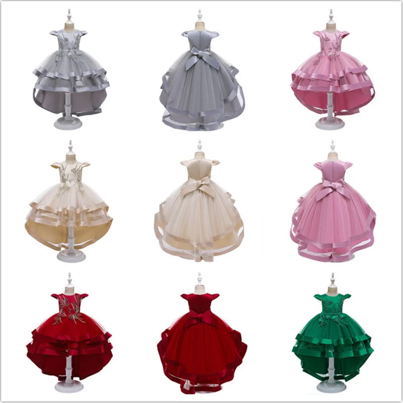 

4-12T Autumn Girl Princess Dress Wedding Evening Dress Children Dresses Polka Dot Kids Dresses for Girls Fashion Girls Clothing