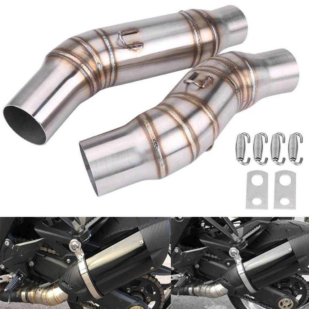 

Motorcycle Exhaust Middle Link Pipe Accessories Escape Connection System For Kawasaki Z1000 Z 1000 2010 2011 2012 - 2017