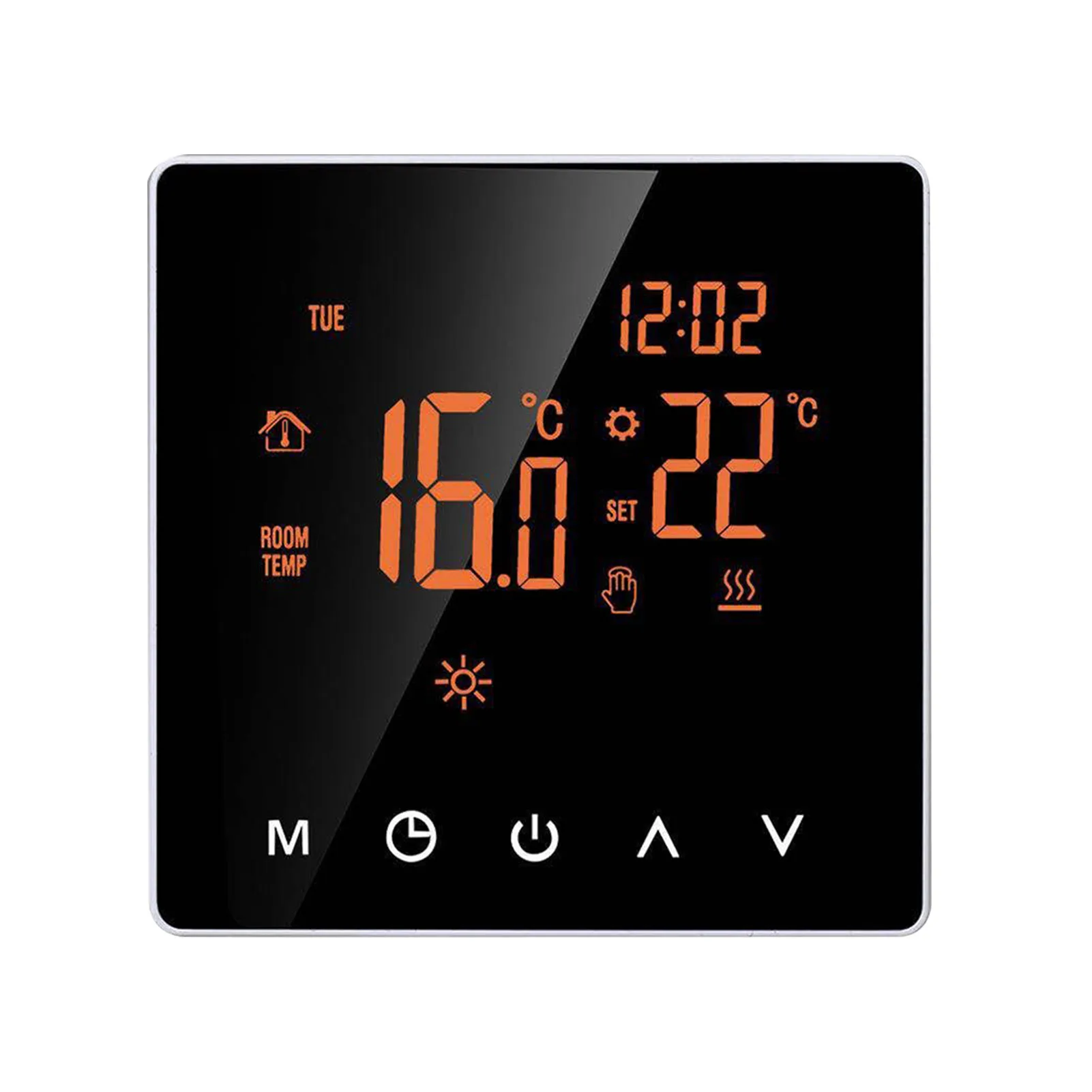 

Flame Retardant PC Touch Screen Smart Thermostat Floor Electric Heating Programmable Temperature Controller LCD Display Bedroom