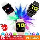 Умные часы IWO X7 для мужчин и женщин, наручные фитнес-часы с Bluetooth, С Пульсометром
