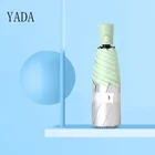 Мини-зонт YADA YD200084 складной, модный автоматический складной зонт, 5 сложений, защита от УФ излучения, однотонный, для женщин и мужчин