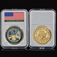 usa 3d metal crafts military honor award souvenir challenge navy military coins department of the navy great seal