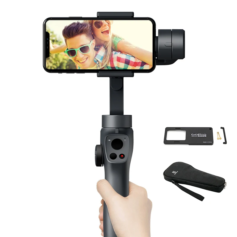 with bag gopro board BEYONDSKY Eyemind 2 смартфон ручной карданный 3 осевой стабилизатор Gopro пластина для iPhone samsung Экшн камера VS DJI осмо2 - Цвет: with bag gopro board