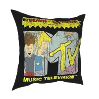 beavis and buttheads distressed mtv pillowcase soft fabric cushion cover decor throw pillow case cover home wholesale 45x45cm