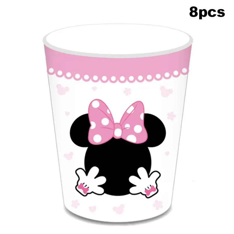 Новая розовая тема Disney минни Мауса детское украшение на день рождения Детская