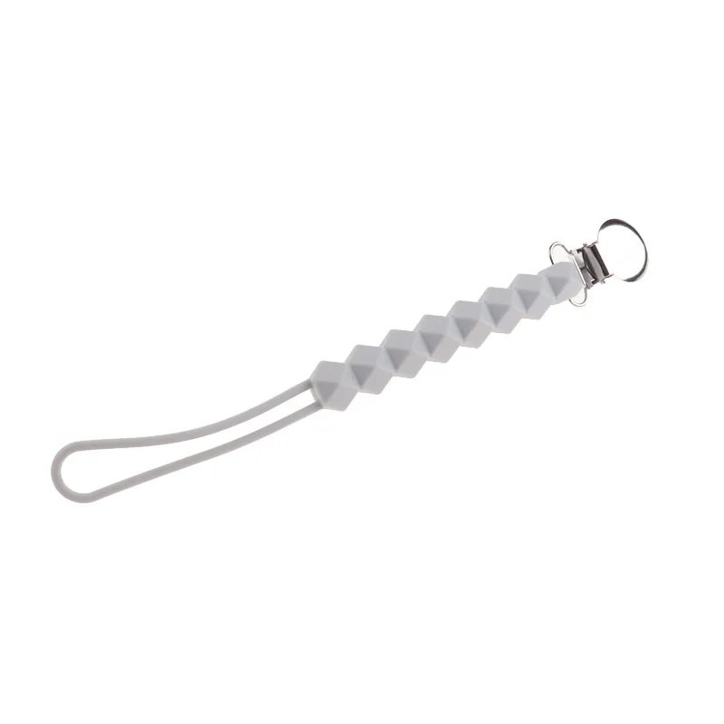 20 piezas de silicona soporte de cadena para chupete hexagonal cadenas de chupete para masticar beb&eacute; soporte para chupete sin BPA-2