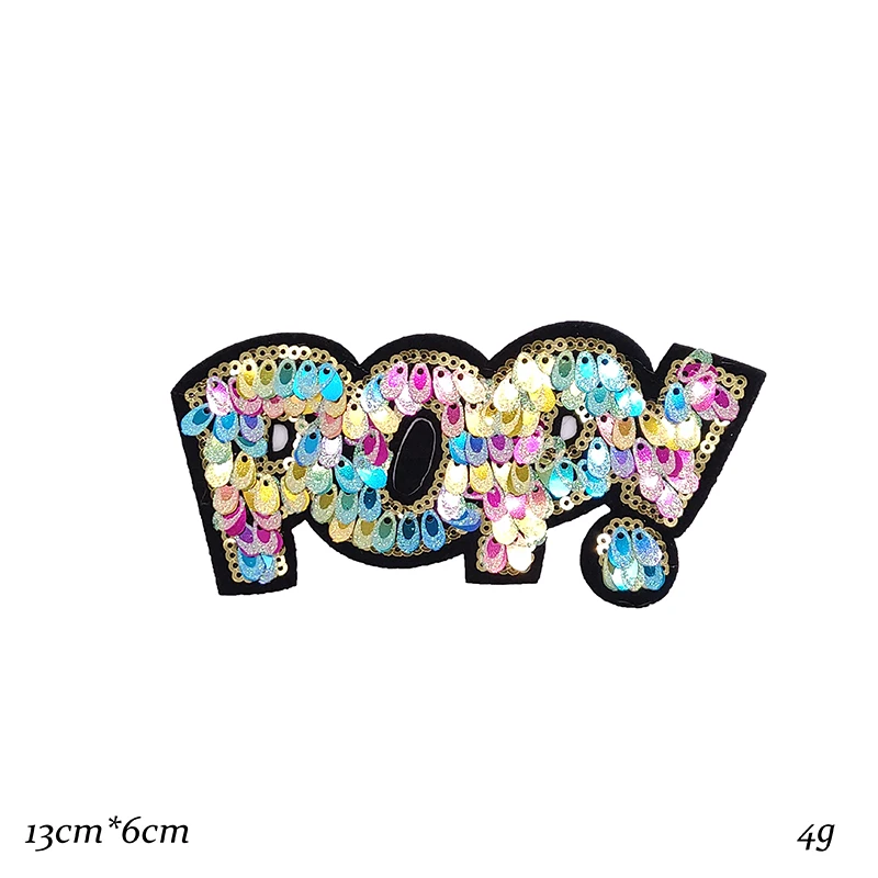 Блестки буквы Pop LOVE Tik Note Мультяшные вышитые нашивки в полоску железные на одежду