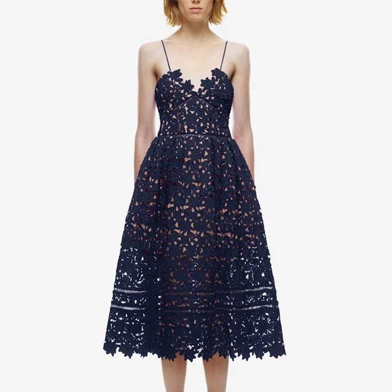 Женское платье Автопортрет без рукавов модельное ажурное праздвечерние чное на