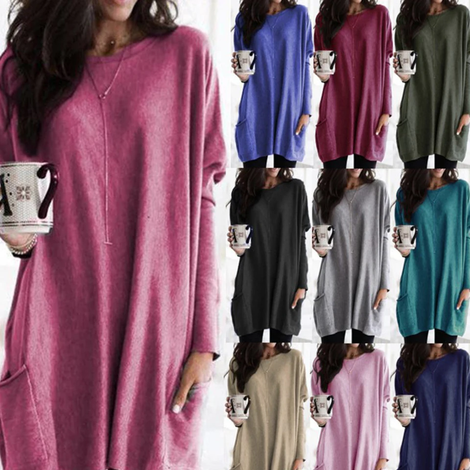 

Baggy Shirt With Pocket Women Casual Top Korean Fashion Plus Size 5xl Shirt Solid Plain Oversized Simple Shirt Tunic Long Sleeve