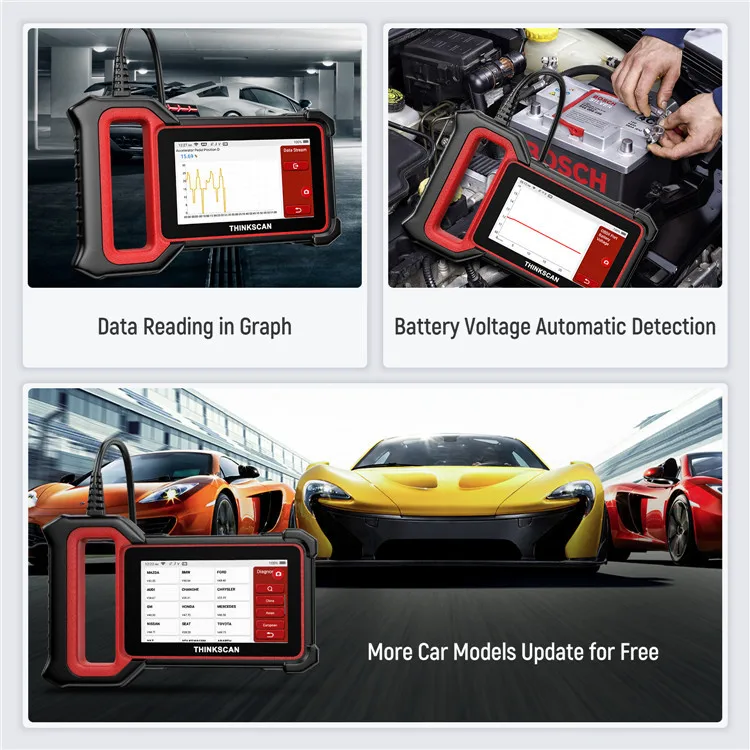 Сканер THINKCAR ThinkScan Plus S2/S4/S7 OBD2 диагностический прибор для автомобиля ABS/SRS/ECM/TCM/BCM