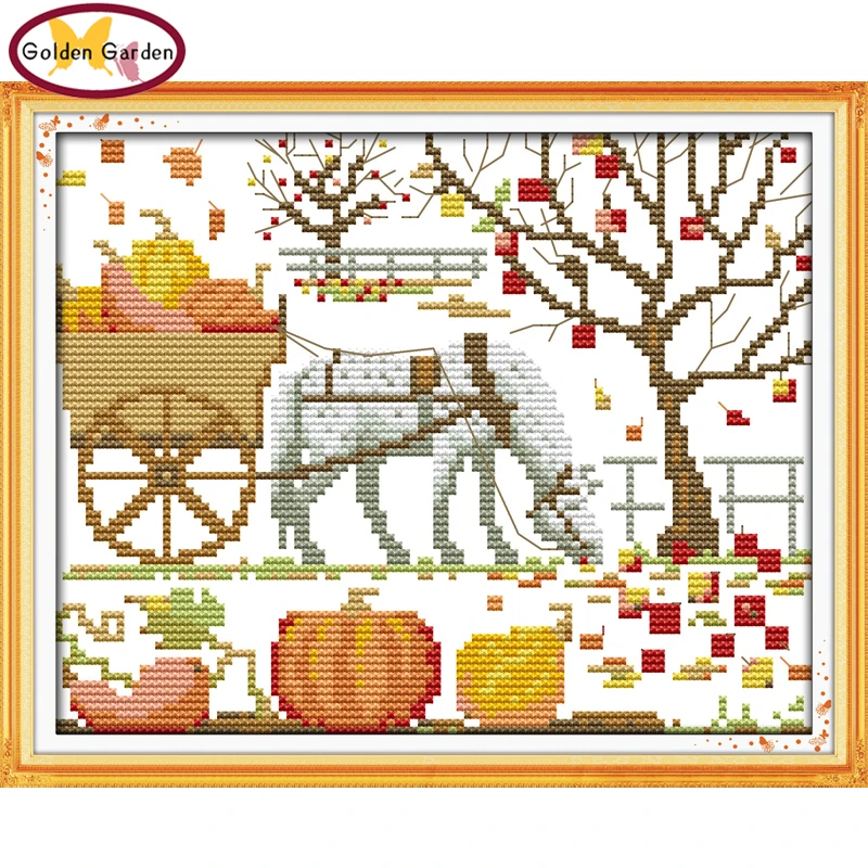 GG волшебная тыква вышивка крестиком набор для рукоделия 11CT 14CT Joy Sunday Китайская