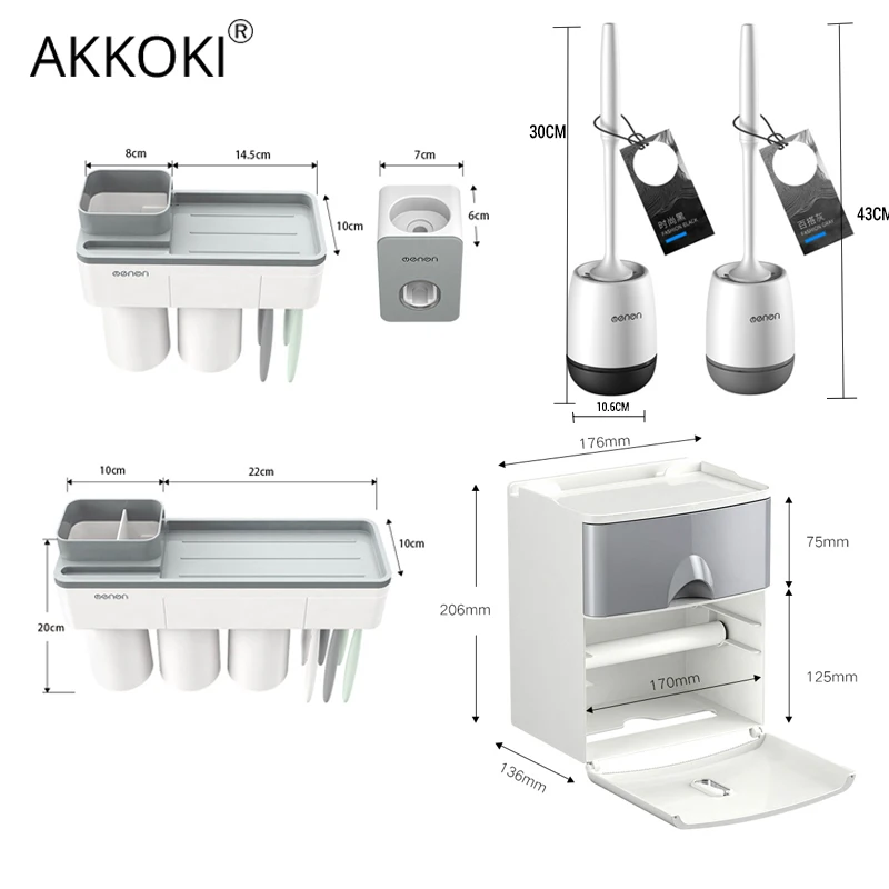 Диспенсер для зубной пасты стеллаж хранения настенный автоматический набор