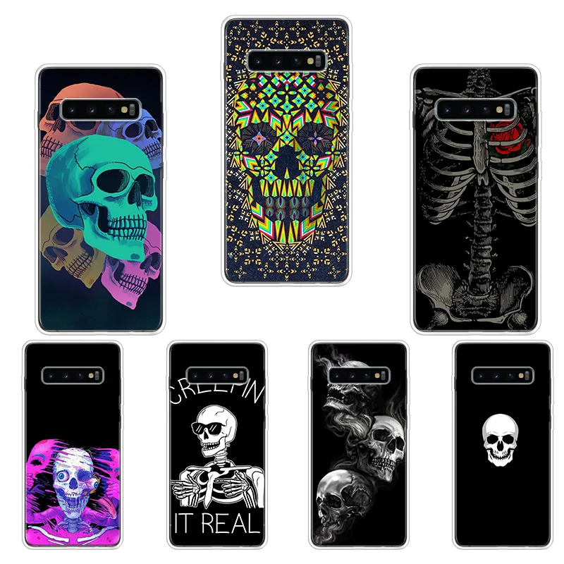 Страшный чехол с черепом для Samsung Galaxy S20 S10 S8 S9 Plus Lite Note 8 9 20 Ultra 10 Pro S7 S6 Edge S10E
