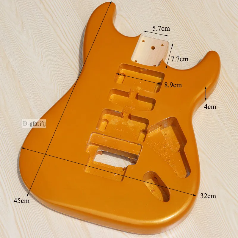Новейший Floyd Rose yellow цвет молочно-белый цвет ST корпус гитары липа металлик золото