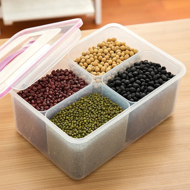 4L Sealed Crisper Plastic Storage Box Lunch Kitchen Refrigerator Miscellaneous Grain Dry Goods | Дом и сад