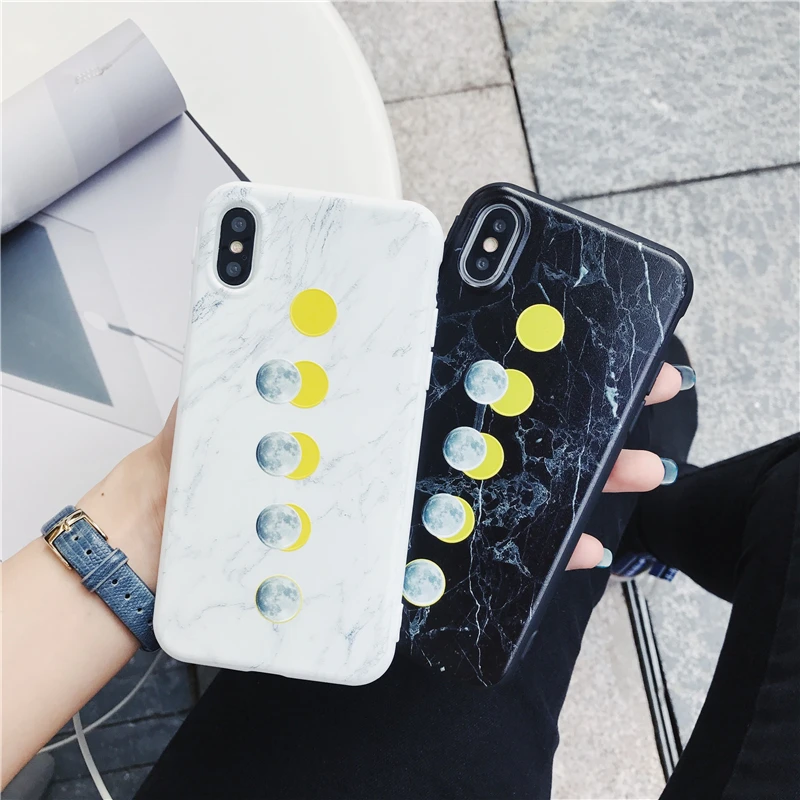Совершенно новый мягкий чехол с рисунком Луны для iPhone 11 11Pro 11ProMax X Xs XR XsMax 8Plus 8 7Plus 7 6