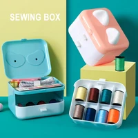 3 layer sewing supplies storage box drawer type sewing tools kit organizer with needle glue holder including thread and more