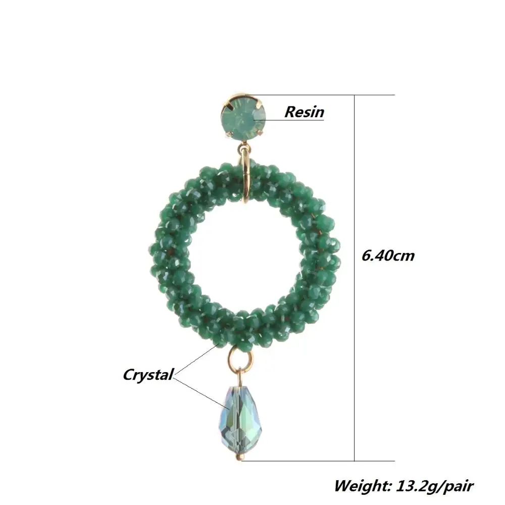 Висячие серьги с кристаллами для женщин модные Подвесные роскошные уживечерние