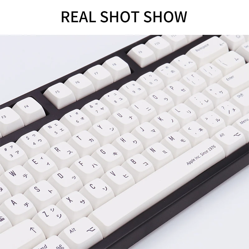 

135/155 Keys PBT DYE-Sub XDA Profile Japanese Keycap Minimalist White Theme Minimalist Style Suitable for Mechanical Keyboard