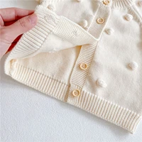 Baby Sweaters Newborn Baby Cardigan Knitwear Pompom Baby Girls Boys Sweater Coat Cotton Infant Toddler Cardigan Sweater For Girl
