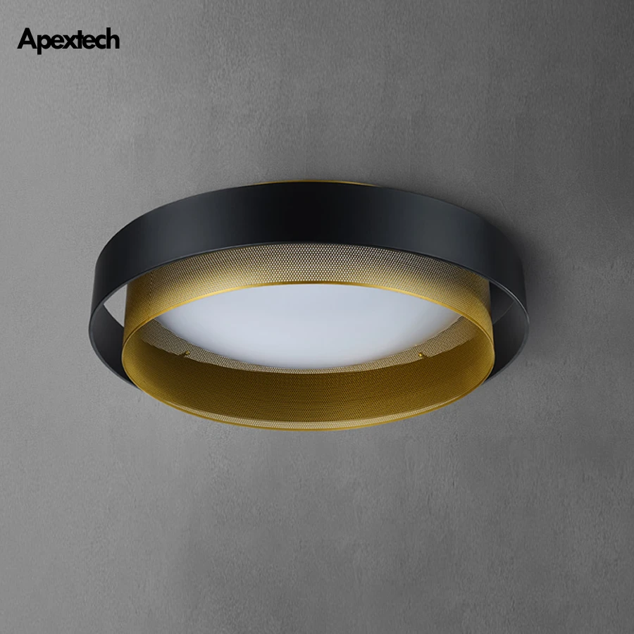 Светодиодный потолочный светильник в стиле пост-модерн круглая винтажная лампа